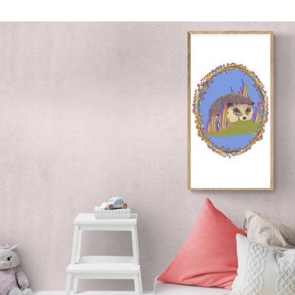 Cute Hedgehog | Kids Art | Modern Wall Art Decor | Minimalist Digital Prints - Picture 3 of 4